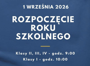 Harmonogram rozpoczęcia roku szkolnego 2026/27