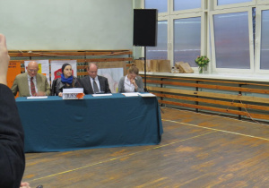 Jury Konkursu od lewej- dr Maciej Woźniczka, kustosz Małgorzata Wiktorko, dr Joanna Błażejewska, dr Witold Glinkowski